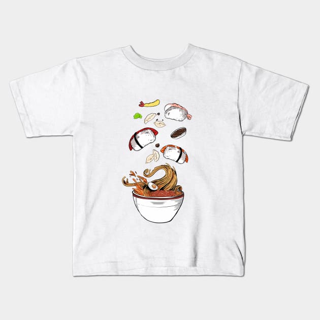 Sushi - all you can eat mountain Kids T-Shirt by Uwaki